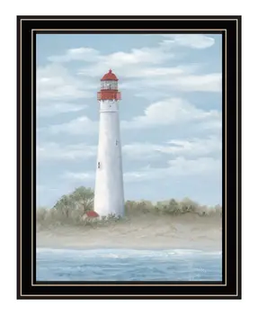 Cape May Light Black Framed Print Wall Art