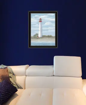 Cape May Light Black Framed Print Wall Art