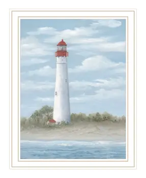 Cape May Light White Framed Print Wall Art