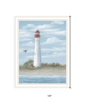 Cape May Light White Framed Print Wall Art