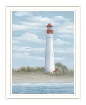 Cape May Light White Framed Print Wall Art