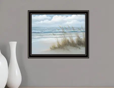 Sea Oats Black Framed Print Wall Art