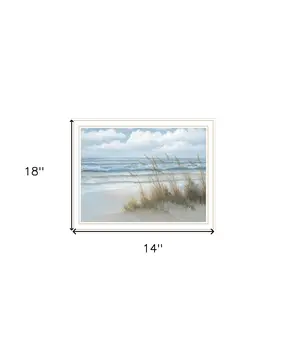 Sea Oats White Framed Print Wall Art