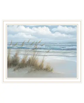 Sea Oats White Framed Print Wall Art