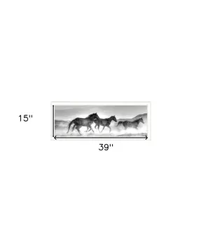 Horses Rolling By White Framed Print Wall Art