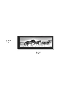 Horses Rolling By Black Framed Print Wall Art