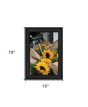 Sunflower Bouquet Black Framed Print Wall Art