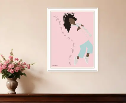Dance Your Heart Out White Framed Print Wall Art
