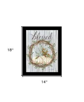 Blessed Wreath Black Framed Print Wall Art