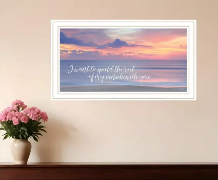 Rest of My Sunsets White Framed Print Wall Art