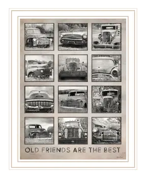 Old Friends Cars Are The Best White Framed Print Wall Art