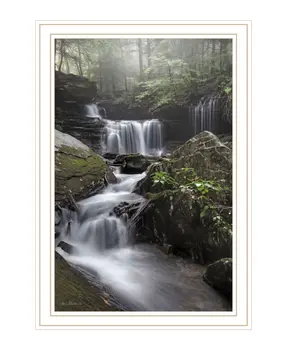 Ricketts Waterfall White Framed Print Wall Art