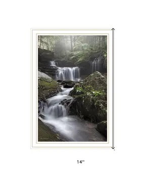Ricketts Waterfall White Framed Print Wall Art
