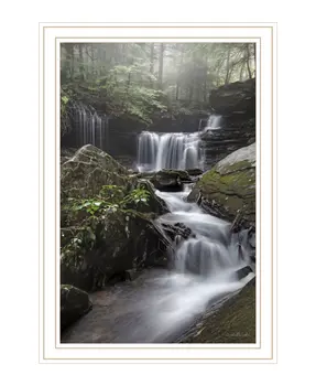 Ricketts Waterfall White Framed Print Wall Art