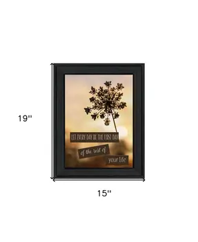 The First Day Black Framed Print Wall Art