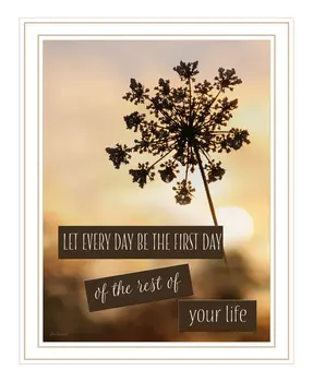 The First Day White Framed Print Wall Art