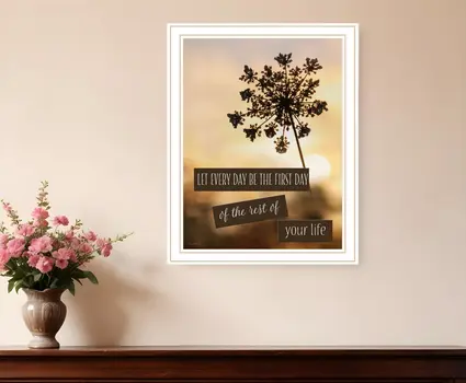 The First Day White Framed Print Wall Art