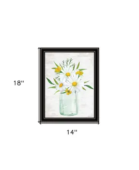 Floral Bouquet Black Framed Print Wall Art