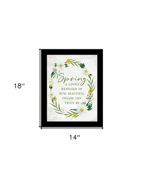Spring Reminder Black Framed Print Wall Art