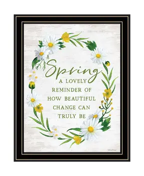 Spring Reminder Black Framed Print Wall Art