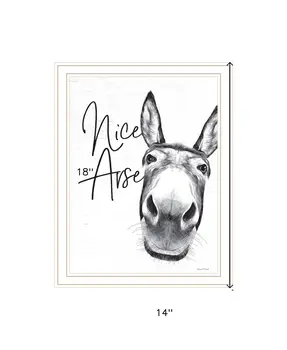 Nice Arse White Framed Print Bathroom Wall Art