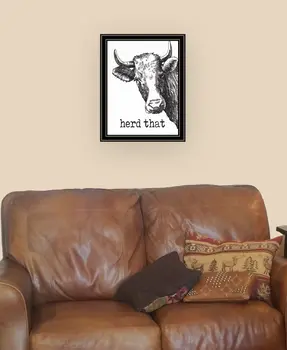 Herd That Black Framed Print Bathroom Wall Art