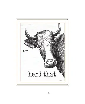 Herd That White Framed Print Bathroom Wall Art