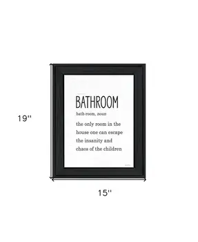 Bathroom Escape Black Framed Print Bathroom Wall Art