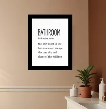 Bathroom Escape Black Framed Print Bathroom Wall Art