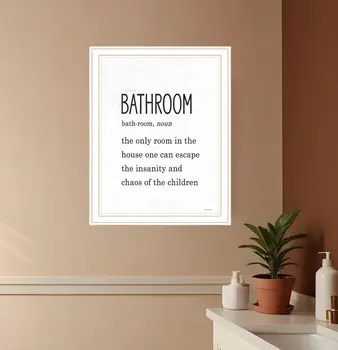 Bathroom Escape White Framed Print Bathroom Wall Art