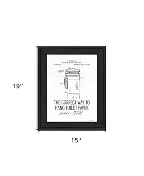 Correct Way to Hang Toilet Paper Black Framed Print Bathroom Wall Art
