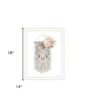 BOHEMIAN MACRAME White Framed Print Wall Art