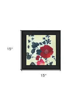 Japanese Blossoms Black Framed Print Wall Art