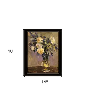 Evening Vase Black Framed Print Wall Art