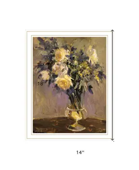 Evening Vase White Framed Print Wall Art
