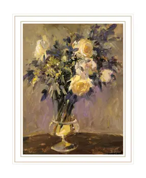 Evening Vase White Framed Print Wall Art