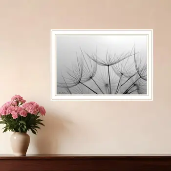 Love is a Delicate Flower White Framed Print Wall Art