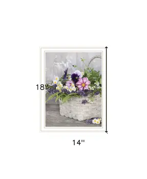 Fresh Garden Basket White Framed Print Wall Art