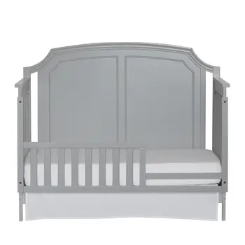 Gray Solid and Manufactured Wood Standard Four In One Convertible Crib