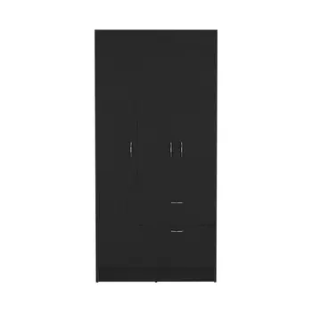 Two Piece Brown and Black Bedroom Set