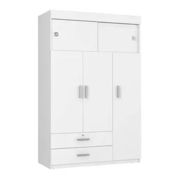 47" White Four Drawer Dresser