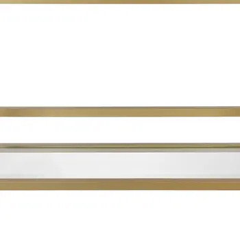 Brass Steel And Glass Rolling Bar Cart