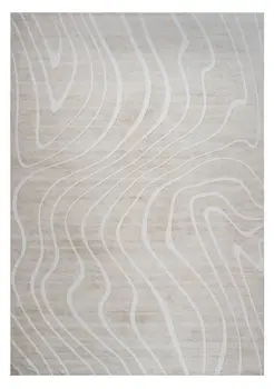 8' X 11' Beige and Ivory Abstract Distressed Area Rug