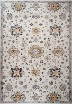 4' X 6' Cream Floral Area Rug