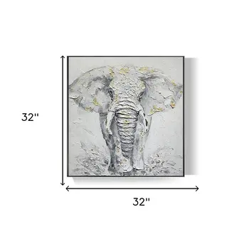 Black and White Fabric Elephant Airplane Wall Decor