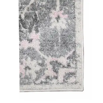 8' X 11' Gray Medallion Power Loom Area Rug