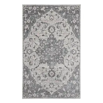 9' X 12' Gray Medallion Power Loom Area Rug
