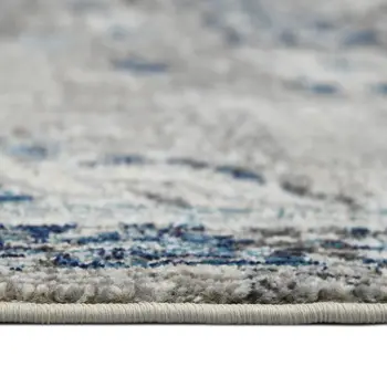 5' X 7' Teal Blue Medallion Power Loom Area Rug