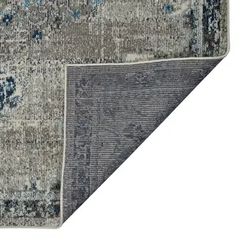 8' X 11' Teal Blue Medallion Power Loom Area Rug