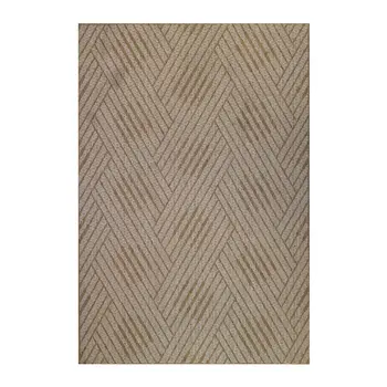 9' X 12' Beige Geometric Stain Resistant Indoor Outdoor Area Rug
